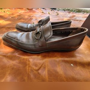 Brown Leather Ferragamo Loafers